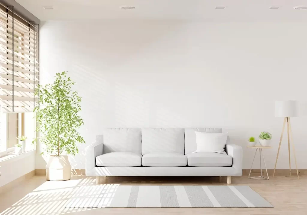 Living room with optimal lighting