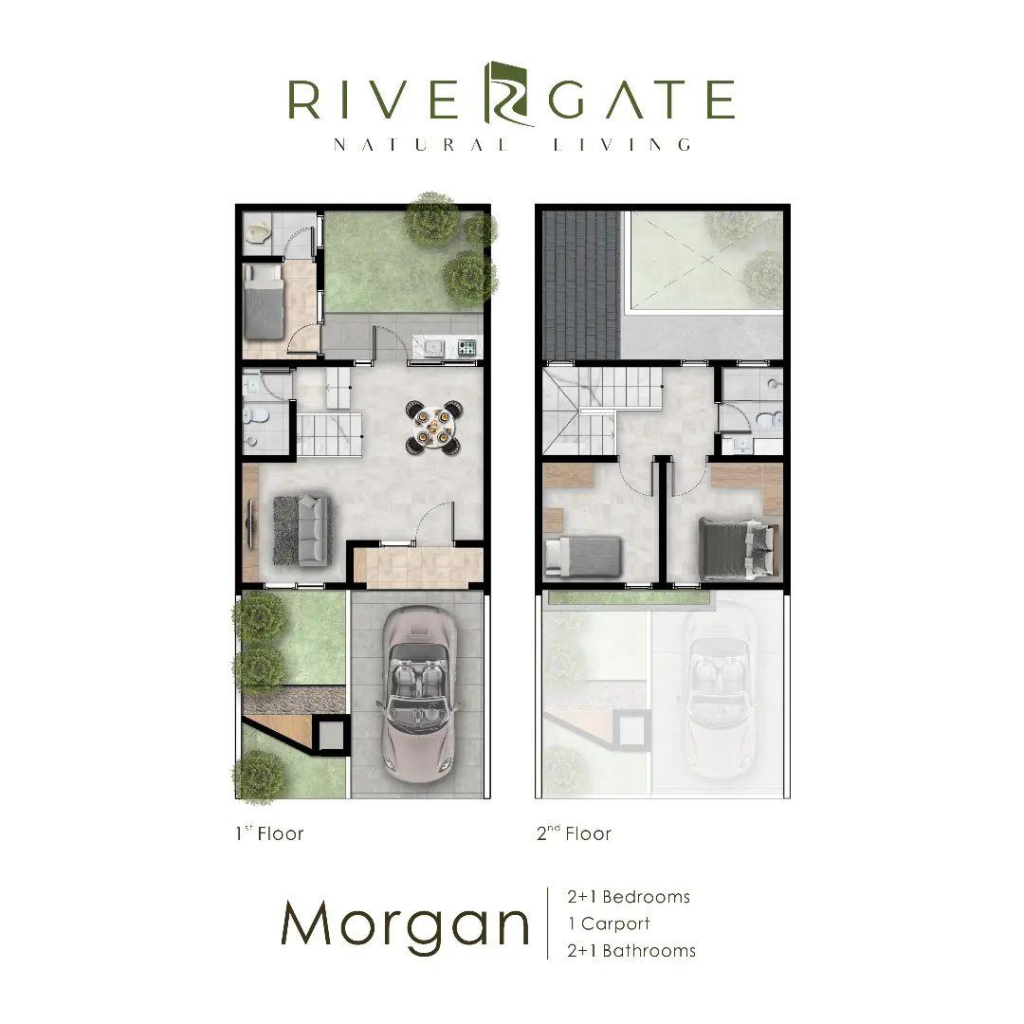 Denah Rumah Cluster Rivergate Morgan