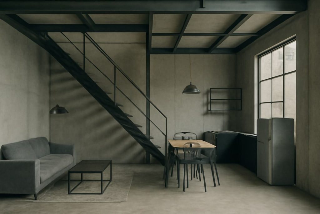 2. Desain Rumah Industrial 2 Lantai Hemat Biaya